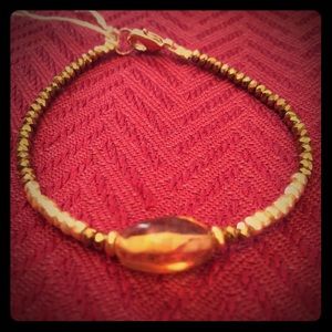 GENUINE AMBER Bracelet with Amber piece